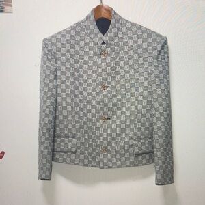Louis Vuitton Houndstooth Single-Breasted Jacket Size  48